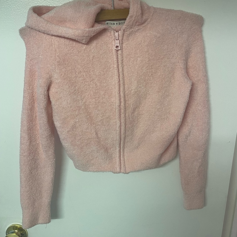 Lindell Cropped zip up hoodie Alison tube top set